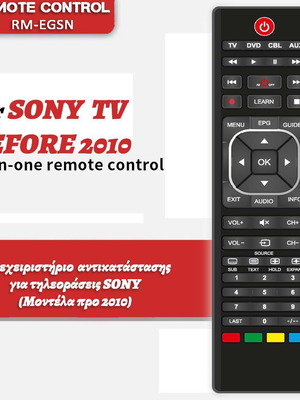 Sony Replacement Remote Control for TVs Before 2010 New