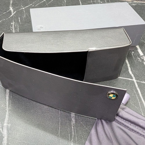 BMW sunglasses case new gray with card and box