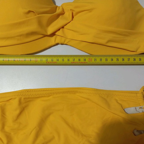 Yellow high-waisted bikini used, size S/M