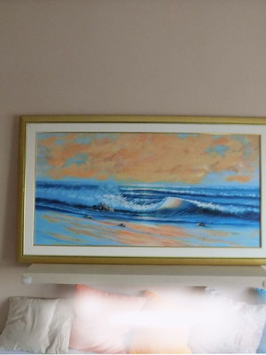 Handmade painting used by artist Preka 110x50cm