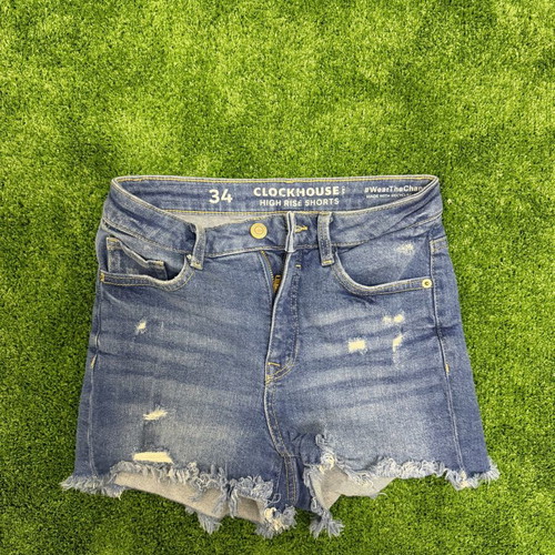 Clockhouse women's denim shorts size 34 like new, blue