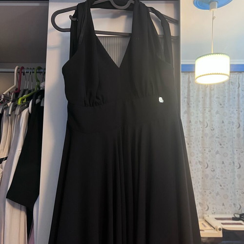 BSB black backless dress used, size 42