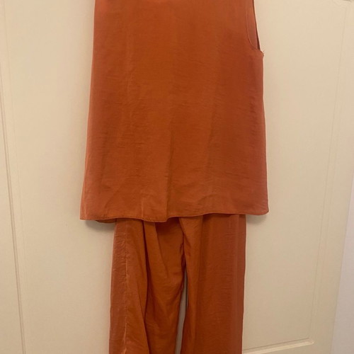 Moutaki satin fabric set S/M new