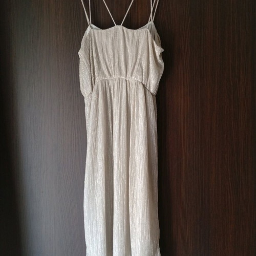 Zara women's dress new, silver, size M