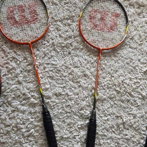 Wilson rackets and racket bag used