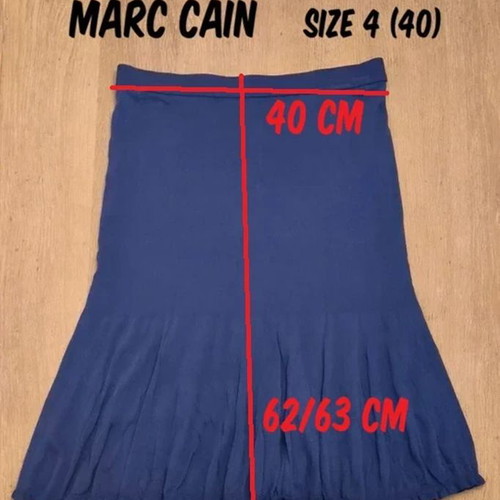 Marc Cain Flared Skirt Size N4 Blue Purple