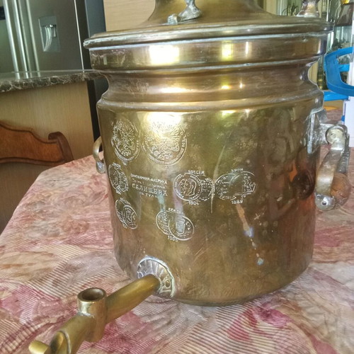Salishchev/Batashov samovar, pre-1889, authentic antique with award stamps