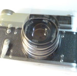 Old Russian FED5B camera used with case