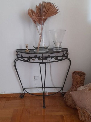 Metal entrance furniture like new, black-copper color