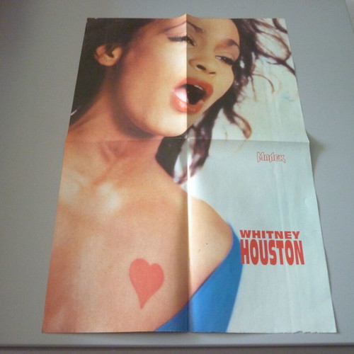 Batman and Whitney Houston double collectible poster used