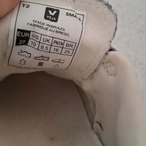 Veja sneakers like new, boys' size 27, white and blue