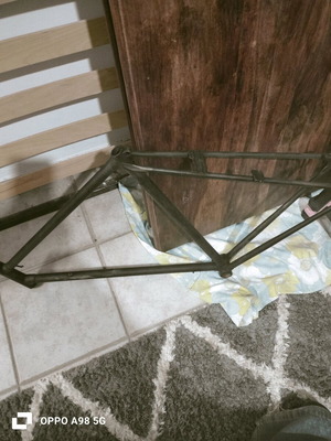 Vintage racing bicycle frame used with new spare parts