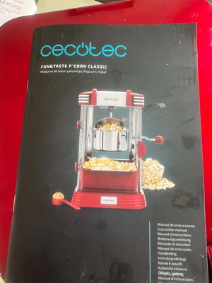 Cecotec popcorn machine like new