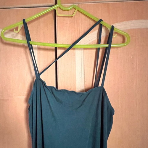 Shein long dress used green, tight fit, size L