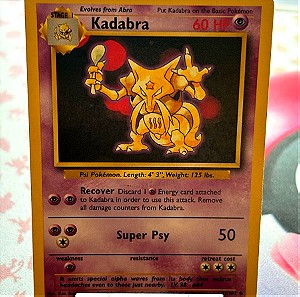 Pokemon κάρτα Kadabra 1999 Base set