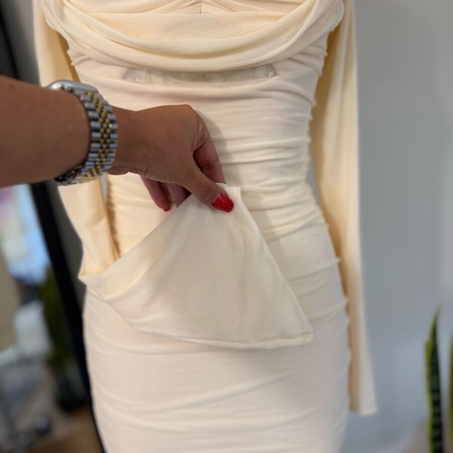 Oh Polly Mini Dress beige like new, size S