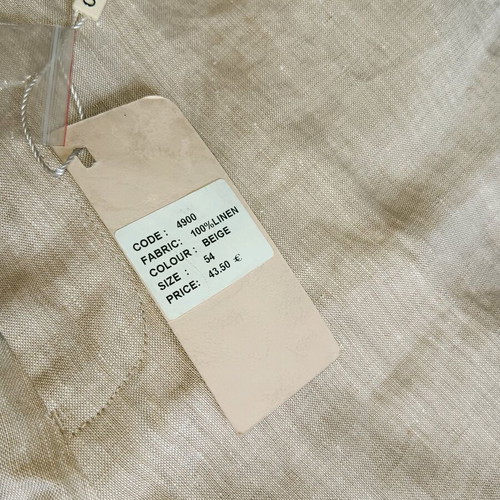 Men's linen pants beige new, size XL