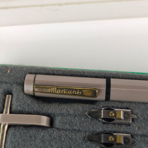 Markant Vintage Technical Drawing Pen Set used with 9 Nibs and Plastic Case