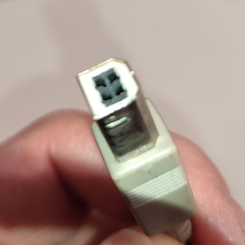 Usb Type B cable used, Type A to Type B