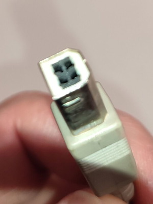 Usb Type B cable used, Type A to Type B