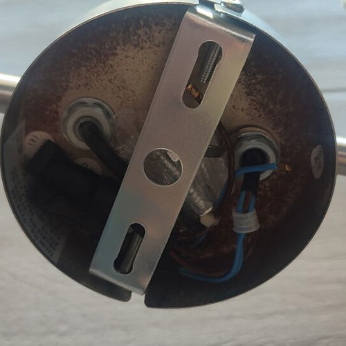Ceiling light 4 spot GU10 nickel matte used with curved arm