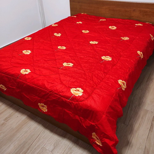 Bedspread cover 230x250cm new, double-sided Baroque satin cotton
