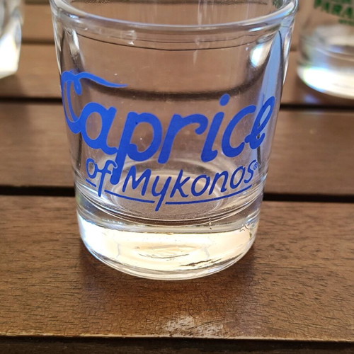 Shot glass set Mykonos collection like new 2007
