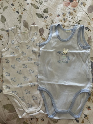 Benetton baby bodysuits like new, pack of 2, 1.5-2 years, cotton