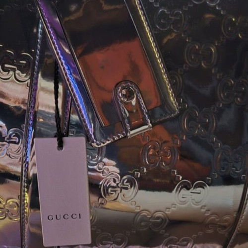 Gucci leather travel bag new, limited edition, silver