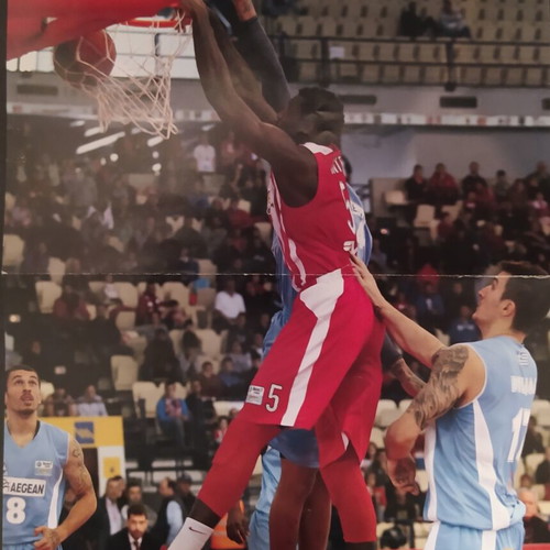 Olympiacos basketball poster used, double