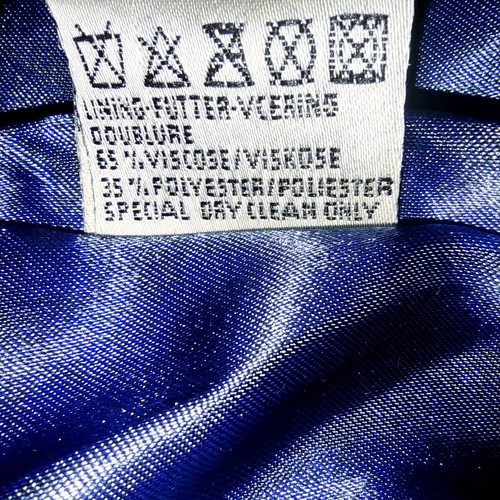 Leather Jacket Blue used, with collar and zippers
