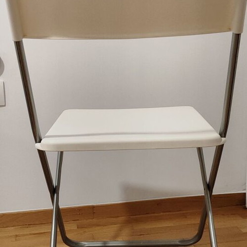 IKEA Jeff folding chairs set of two, like new, white plastic seat