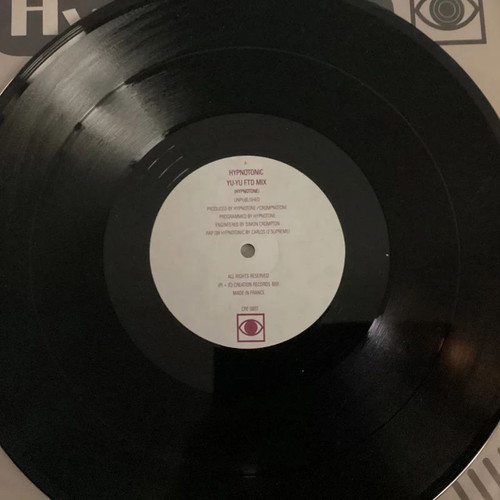Hypnotone vinyl 12 in used, old school techno