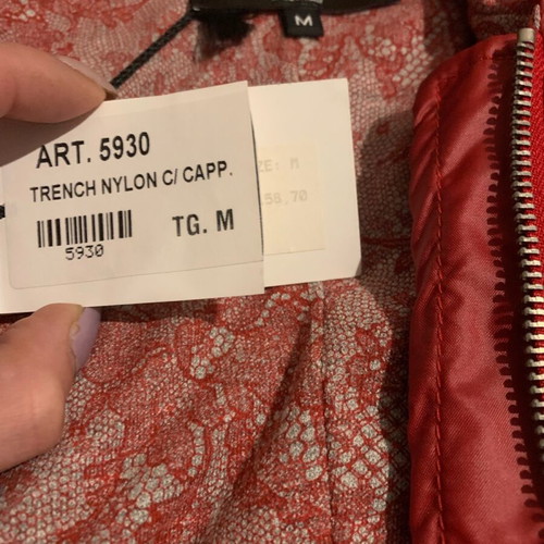 Denny Rose waterproof trench coat new, red, size M