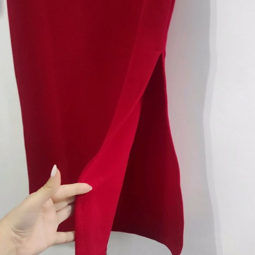 Shein Frenchy midi dress red new, small with slit