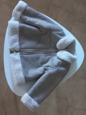 Παλτό H&M παιδικό 12-18 μηνών με μαλακή γούνινη επένδυση