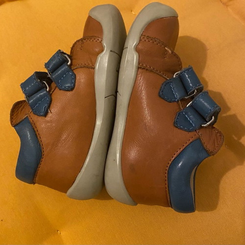 Kickers leather boots like new, size 22, blue and brown