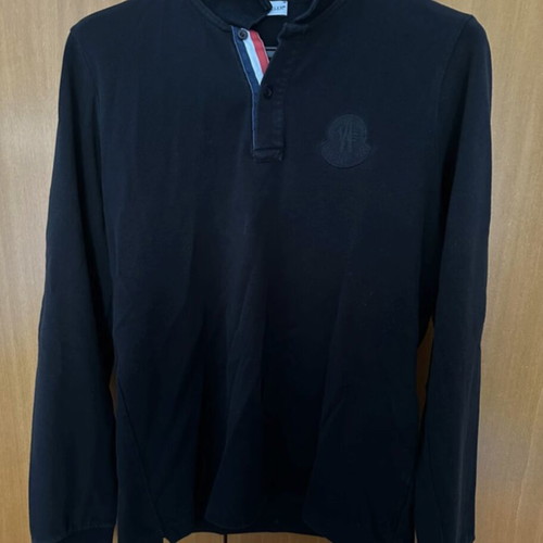 Moncler Long-Sleeve Shirt Black Medium like new