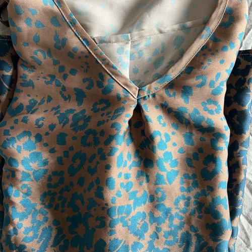 Marella women's shirt with animal print and belt, new, size S