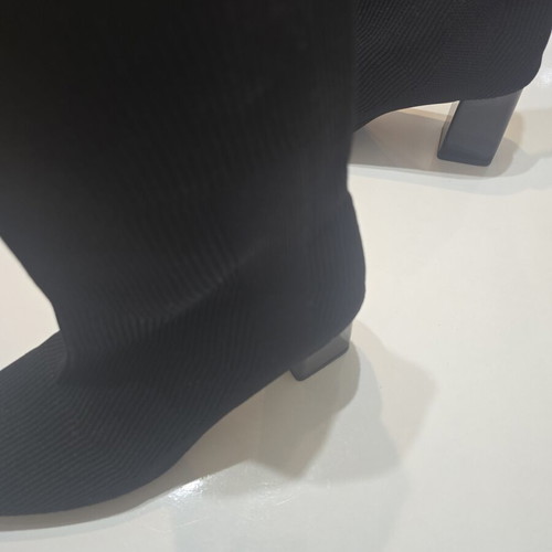 Black sock boots size 38 used with block heel