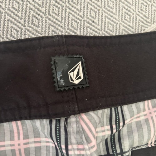 Volcom swim shorts, grey and pink, size M
