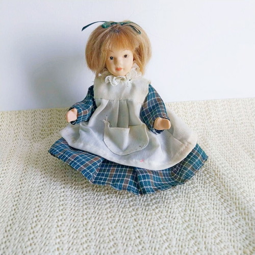 Vintage Small French Doll with Ceramic Body like new