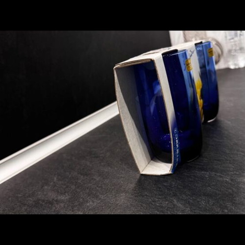 Luminarc Vigne Saphir Glasses new, cobalt blue vintage set