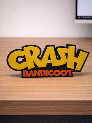 Crash Bandicoot лого нов 3D принтиран декор