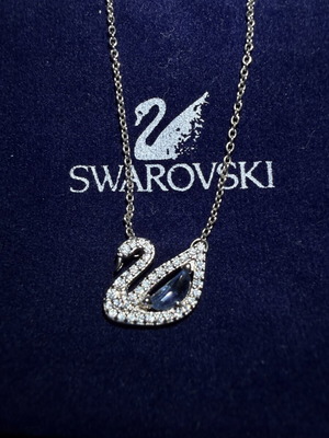 Swarovski necklace, silver