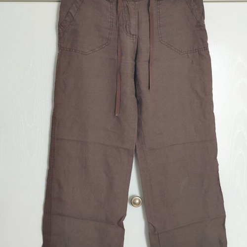 Linen pants brown size S like new Ysatis