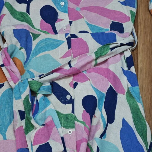 Women's Floral Linen-Effect Dress like new