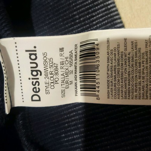 Desigual women's sweatshirt new, medium size, vintage acid wash