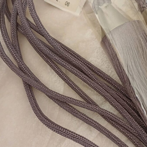 Curtain tieback new, dull purple color