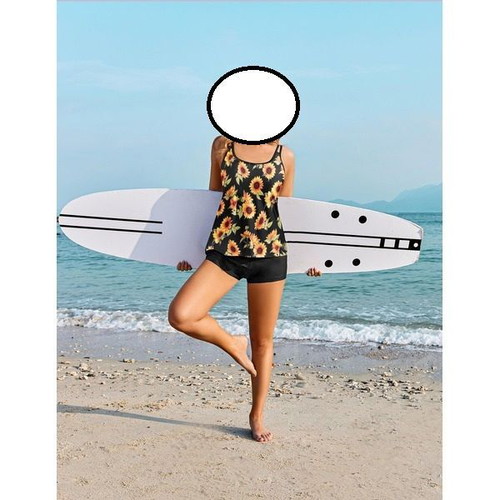AI'MAGE women's tankini set with top and swim shorts